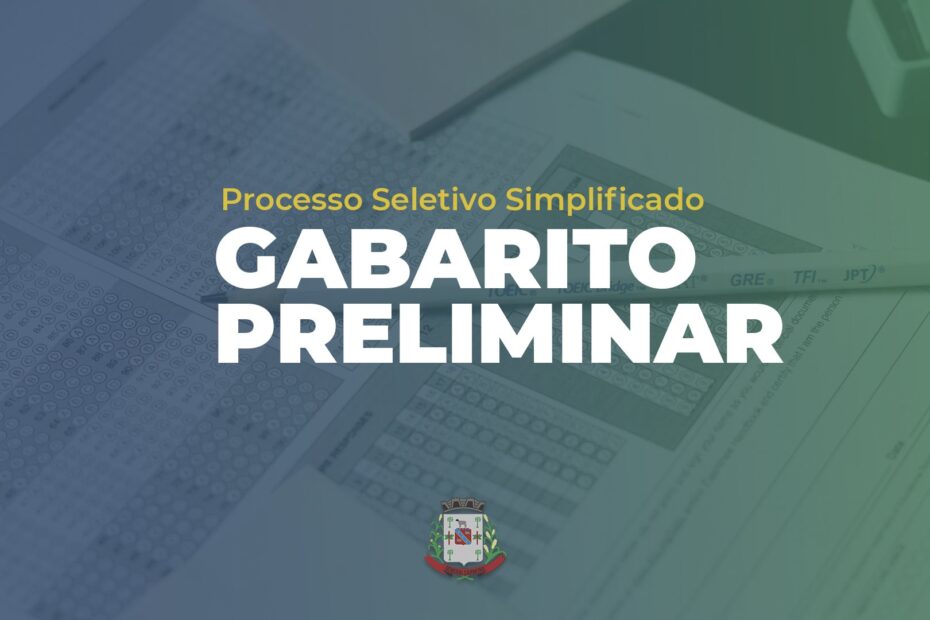 Gabarito Preliminar – Processo Seletivo Simplificado nº 01/2022