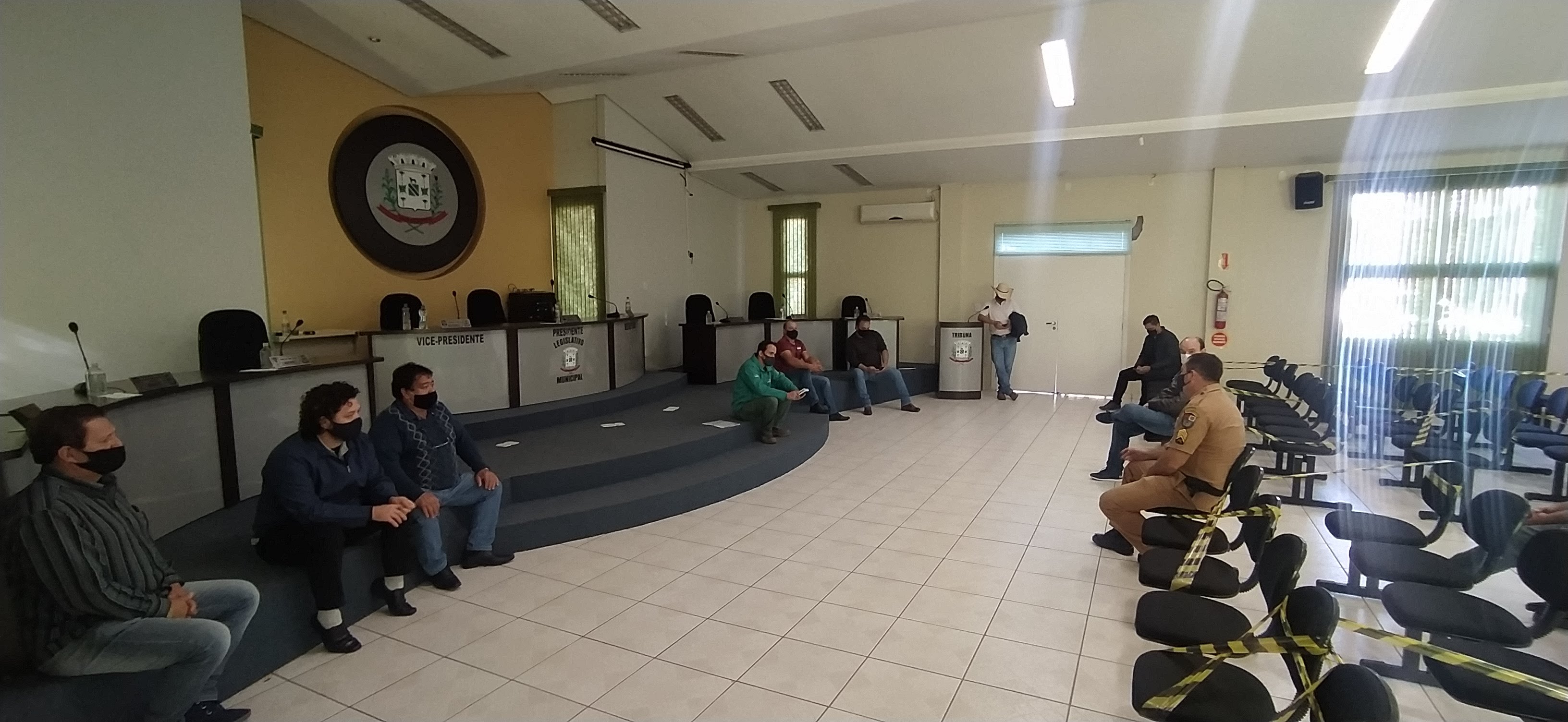 Vice Prefeito Célio Garbin solicita apoio da Policia militar