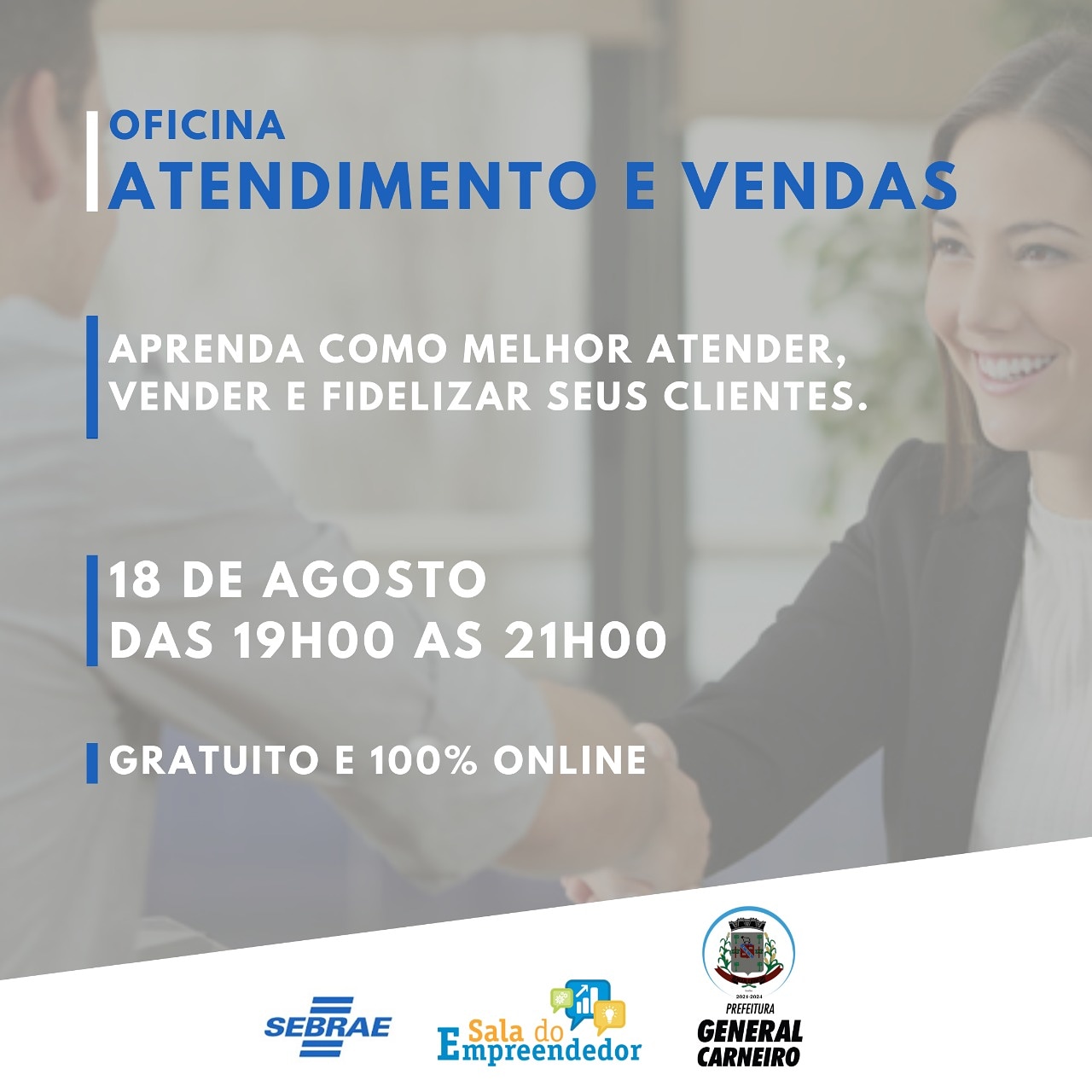 Sala do Empreendedor promove Oficina de atendimento e vendas