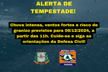 ALERTA DE TEMPESTADE!