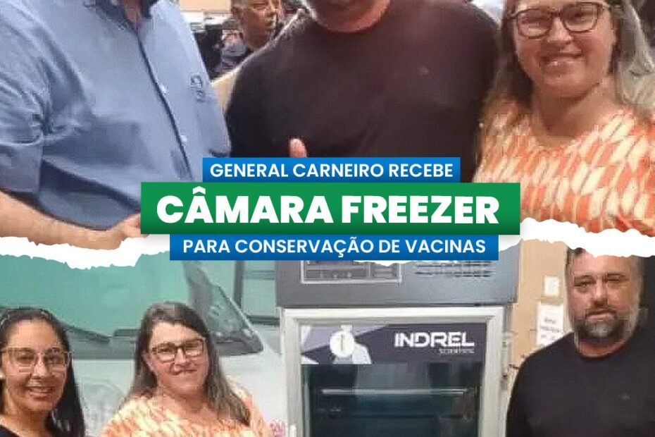 General Carneiro recebe câmara freezer para conservação de vacinas.