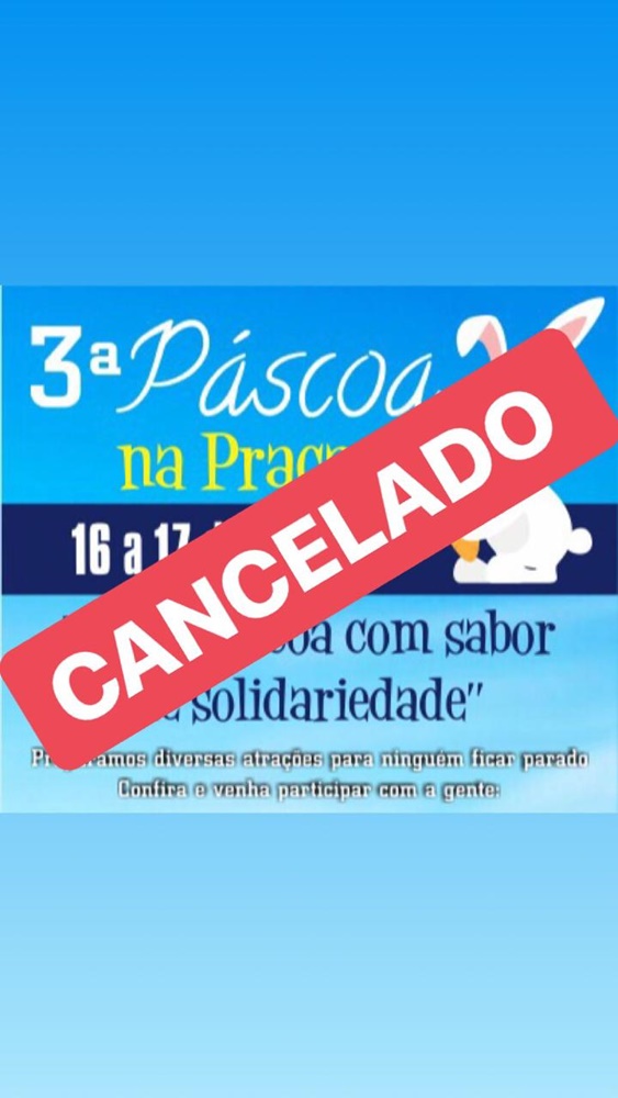 Prefeitura cancela 3ª Páscoa na Praça devido a chuvas