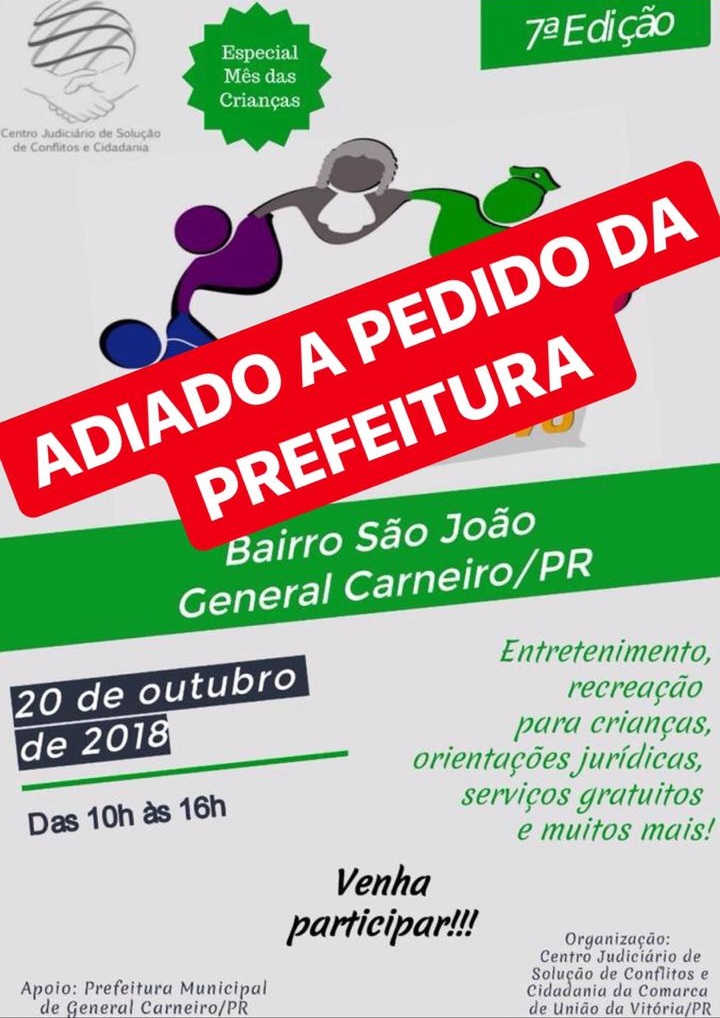 “AMIGOS DO POVO” É ADIADO EM GENERAL CARNEIRO DEVIDO À CHUVA