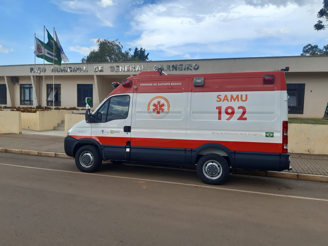 GENERAL CARNEIRO RECEBE AMBULÂNCIA DO SAMU REGIONAL