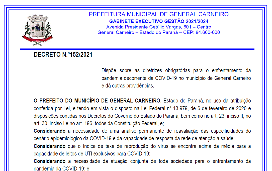 ALTERAÇÃO DO TOQUE DE RECOLHER E DA NOVAS PROVIDÊNCIAS.
